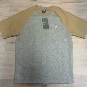 New Balance Gray and Tan Raglan Tee